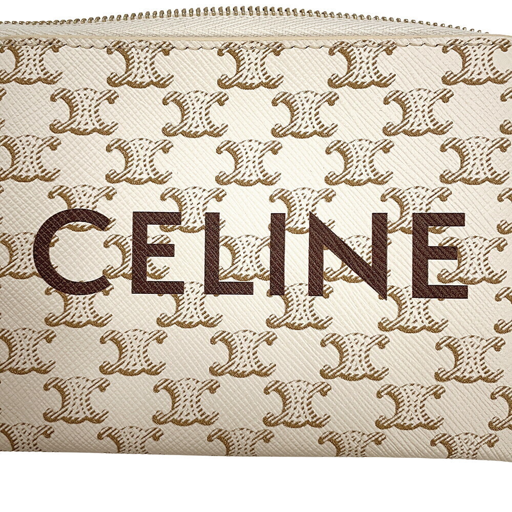 Celine coin case Wallet Triomphe Keyring Purse White WALLET - Picture 8 of 10